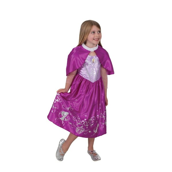 Disney Rapunzel Deluxe Winter Cloak Costume Dress Party Cosplay Outfit 6-8y