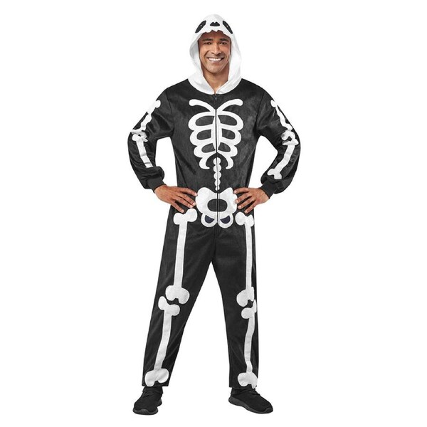 Rubies Skeleton One Piece Costume Dress Up Party Cosplay/Halloween Outfit S-M