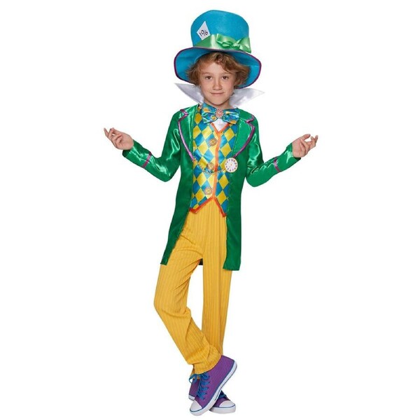 Disney Mad Hatter Boys Deluxe Costume Dress Up Party/Halloween 9-10y