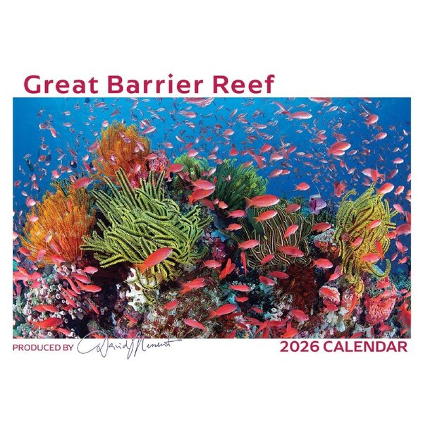 2026 Calendar David Messent Great Barrier Reef Horizontal Wall GBRC