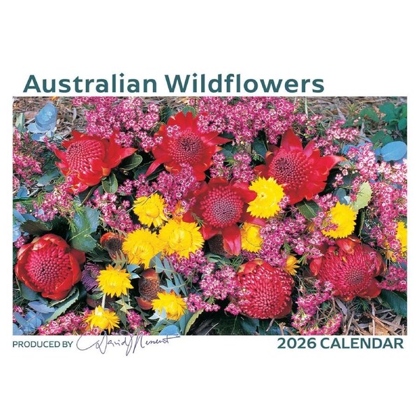 2026 Calendar David Messent Australian Wildflowers Horizontal Wall WFC