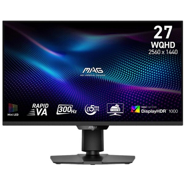 MSI MAG 27in WQHD Rapid VA with Mini-LED 300Hz Adaptive-Sync Gaming Monitor (MAG 274QPF X30MV)