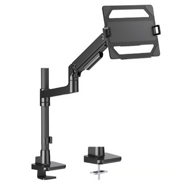 Brateck Pole-Mounted Heavy -Duty Gas Spring Monitor Arm with Laptop Holder for 17in~49in Monitors (MABT-LDT81C012PML-B)