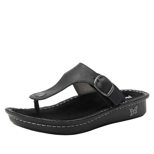 Alegria Vella Comfort Sandals Slip On Ladies Shoes - Oiled Black EU 41