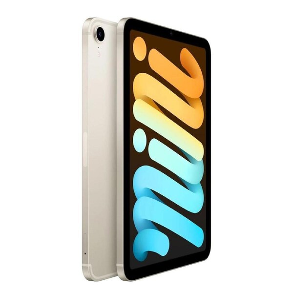 Apple iPad mini 8.3-inch Wi-Fi + Cellular 64GB (6th Gen) - Starlight White