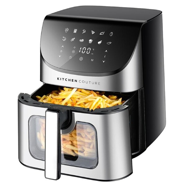 Kitchen Couture 8L Clear View Air Fryer Stainless Steel 10005157