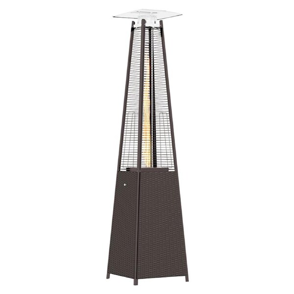 Havana Outdoor Gas Pyramid Heater Rattan 10004938