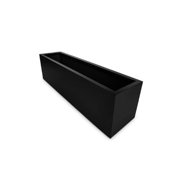 Greenlife Metal Designer Planter Box with Base 1200L x 300W x 300H Black