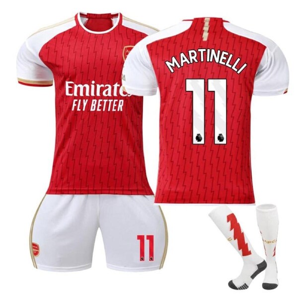 Nevenka Arsenal F.C. Home Jersey MARTINELLI #11 Soccer Jersey Kids Adult 3Pcs Jersey Kits 22