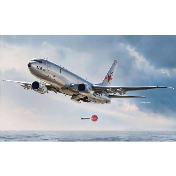 Academy Scale 1/144 USN P-8A Poseidon w/Australian RAAF Markings Plastic Model Kit (12635)