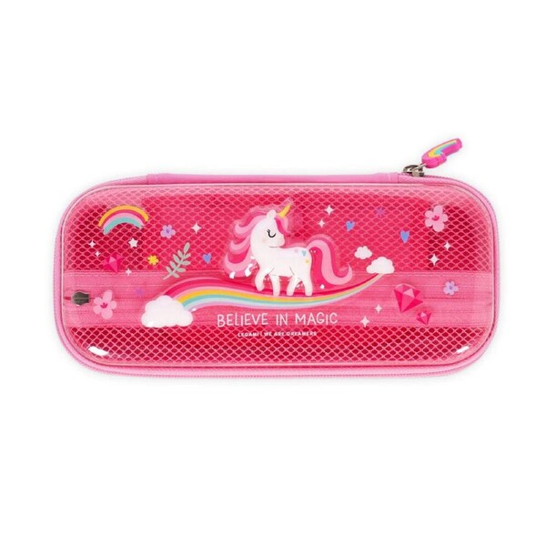 Legami Wonderwow Pencil Case Stationery Organiser 50x23cm Pink Unicorn