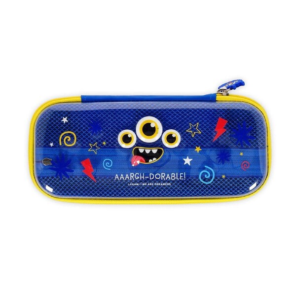 Legami Wonderwow Pencil Case Stationery Organiser 50x23cm Blue Monster