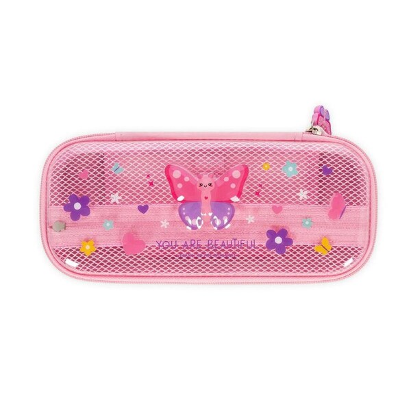Legami Wonderwow Pencil Case Stationery Organiser 50x23cm Pink Butterfly