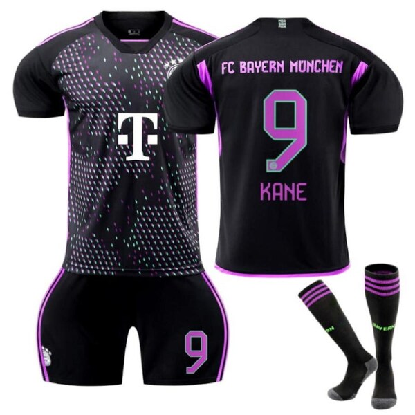 Nevenka Bayern Away Jersey KANE #9 Soccer Jersey Kids Adult 3-Pieces Jersey Kits 16