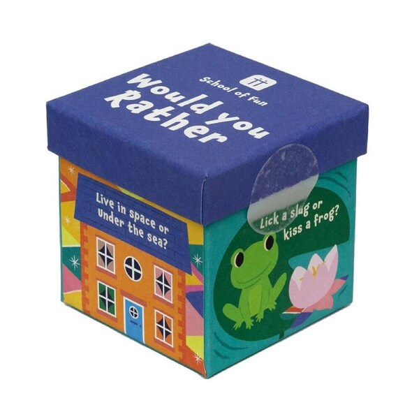 Talking Tables School of Fun Game Would You Rather Family Travel Trivia Box