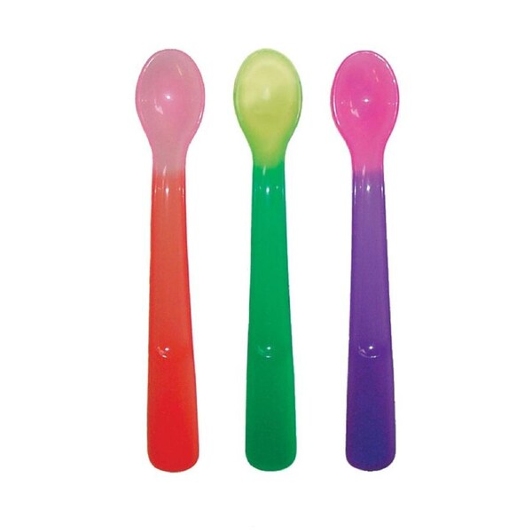 Heat Sensing Soft Tip Spoons, 3 Pack