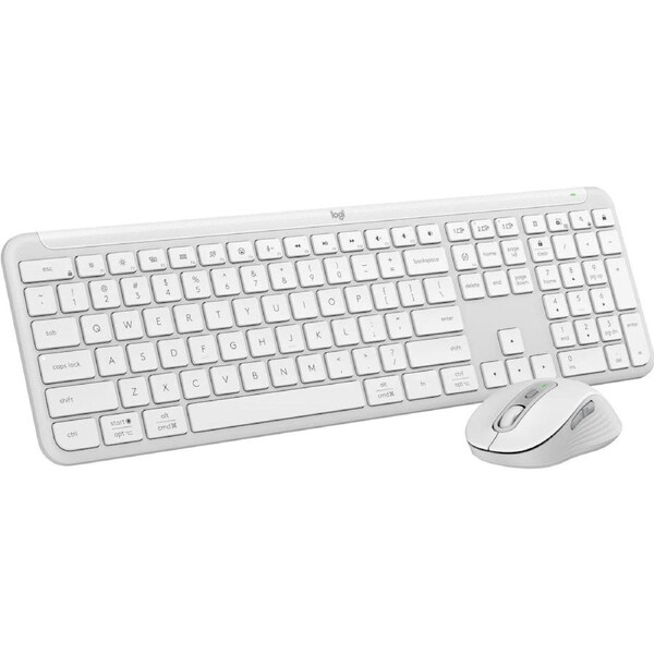 Logitech MK950 Slim Wireless Keyboard and Mouse Combo (White)