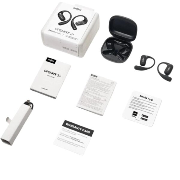 Shokz OpenFit 2+ Open-Ear TWS Earbuds (Black)
