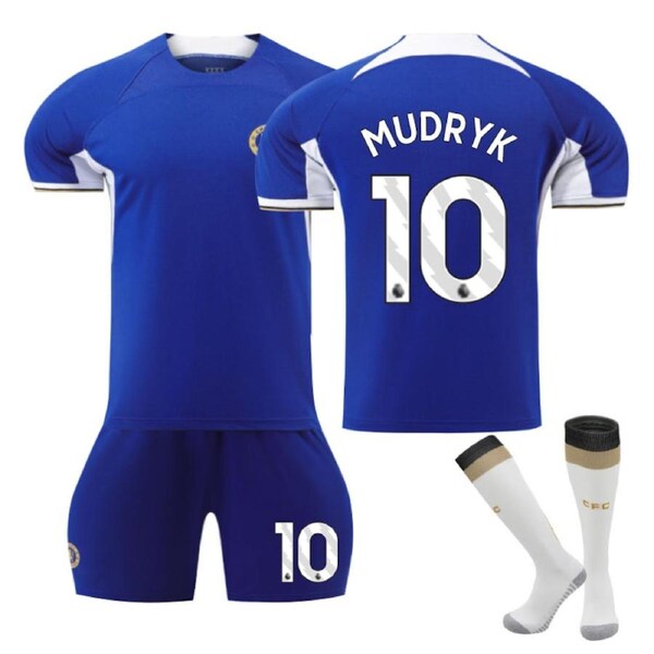 Nevenka Chelsea Home Jersey MUDRYK #10 Soccer Jersey Kids Adult 3-Pieces Jersey Kits 16
