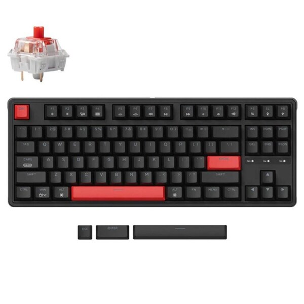Keychron C3 Pro QMK/VIA RGB Wired Mechanical Keyboard - Red Switch (KBKCC3PH1)