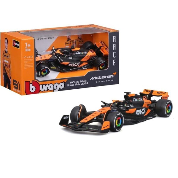 Bburago Formula Racing 2024 F-1 McLaren MCL38 #81 Oscar Piastri 1:43 Scale Diecast Vehicle
