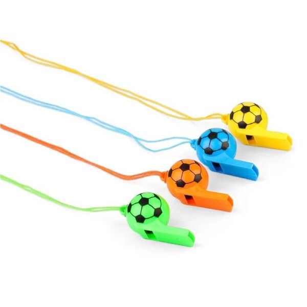 Assorted Soccer Whistles 4pk