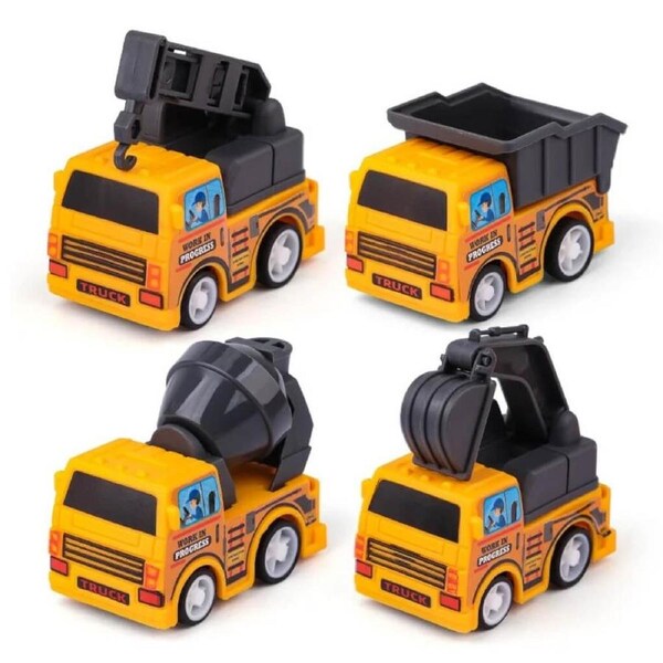 Pull Back Engineering Vehicles 4pk