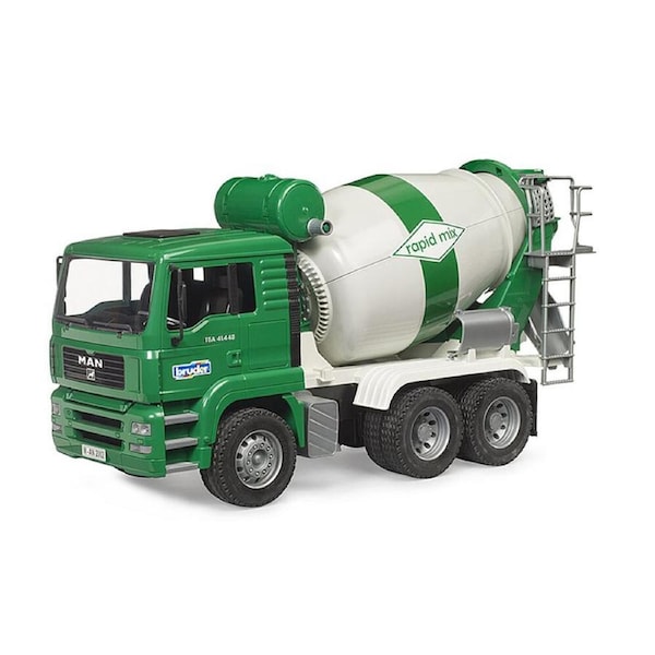 Bruder 1:16 Scale MAN TGA Cement Mixer Truck Rapid Mix Model Toy