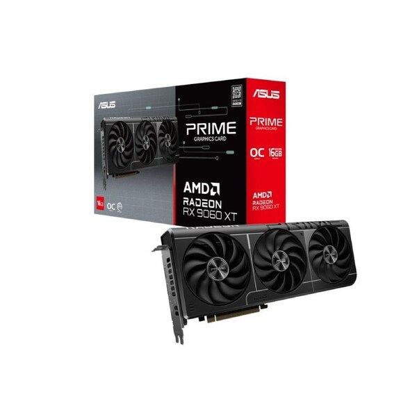 ASUS AMD Radeon PRIME-RX9060XT-O16G RX 9060 XT 16GB GDDR6 OC Edition 20 Gbps 550W