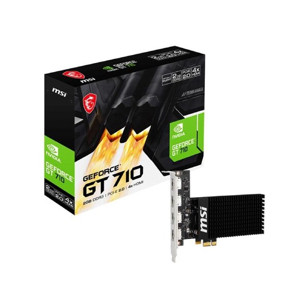 MSI nVidia Geforce GT 710 2GD3H 4HDMI VGA CARD 2GB DDR3 1600 MHz 4xHDMI