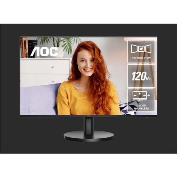 AOC 23.8' 1920 1080 FHD. 120Hz. 1ms. 4ms. Anti-Blue Light, USB-C (DP Alt, 65W) 1, HDMI 1.4 1.2Wx2 Speakers. IPS Monitor 2025 New