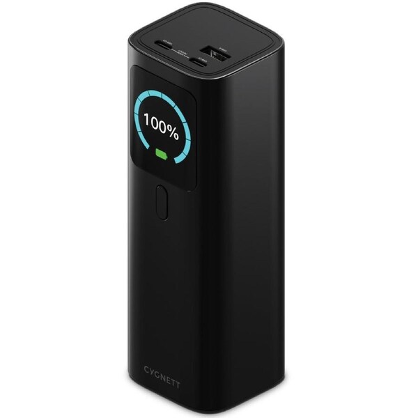 Cygnett HighPWR 27k mAh Laptop Power Bank 148W PD - Black(CY5381PBCHE), 140W Single USB-C, 2x Approved for carry-on, 3 Port,2 Years Warranty