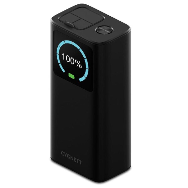 Cygnett Titan 30K mAh Laptop Power Bank 65W PD-Black(CY5135PBCHE),2x USB-C & 2x USB-A, LCD Display ,Charge 4x Device,3000mAh,2 Years Warranty