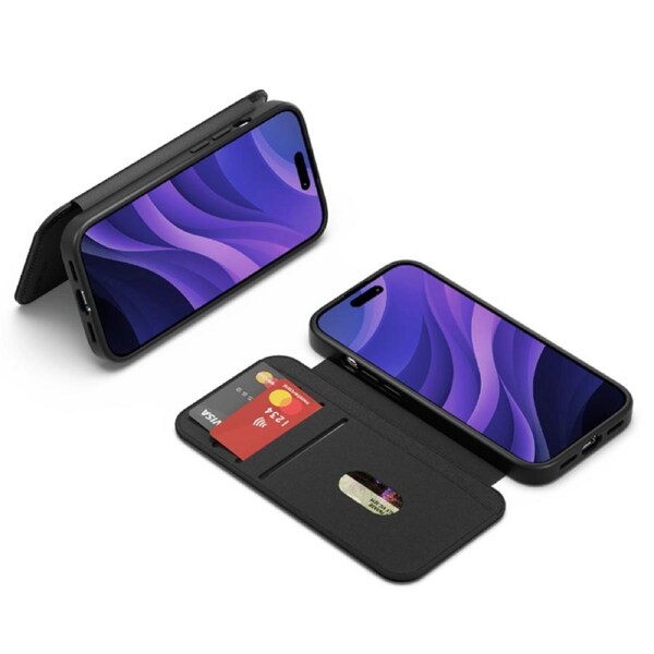 Cygnett MagWallet Apple iPhone 16 Plus (6.7') Case-Black(CY5021MAGWT),360 Protection,Multi-Angle,3x Card Slots,MagSafe,4FT DropProof,2 Years Warranty