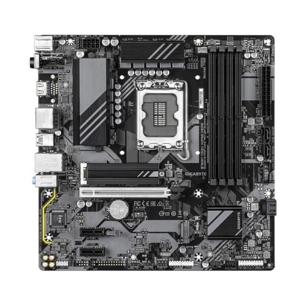 Gigabyte B760M DS3H WIFI6E GEN5 Intel LGA 1700 mATX Motherboard, 4x DDR5 ~256GB, 1x PCI-E x16, 2x M.2, 4x SATA, 5x USB 3.2, 6x USB 2.0