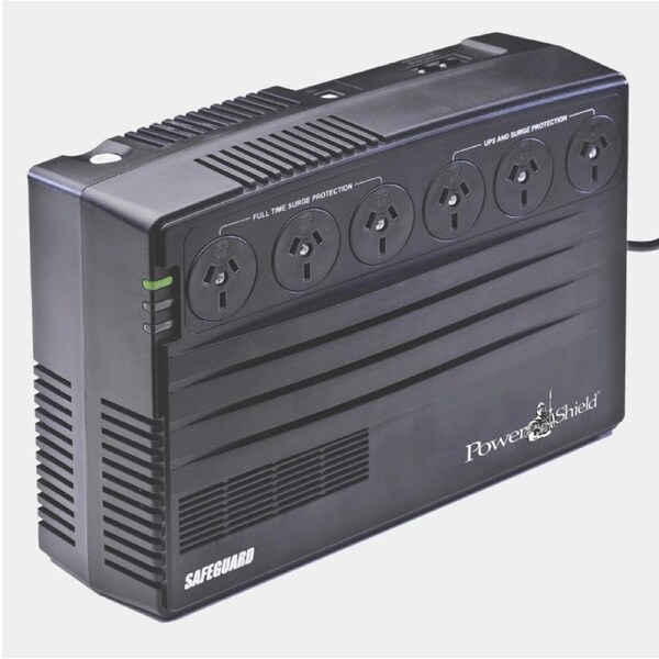 PowerShield SafeGuard 750VA/450W Line Interactive UPS, AVR, surge protection, 4 AUS sockets, wall mountable, 2-year warranty