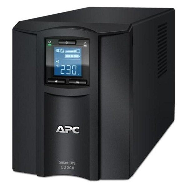 APC Smart-UPS C 2000VA/1300W Line Interactive UPS, Tower, 230V/16A Input, 6x IEC C13 Outlets, Lead Acid Battery, USB & Serial, Graphic LCD