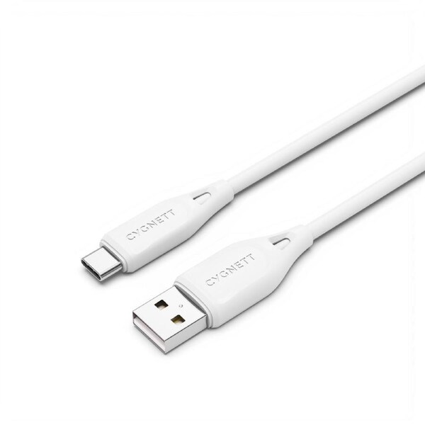Cygnett Essentials USB-C to USB-A (2.0) Cable (1M) - White(CY4688PCUSA),3A/60W, 480Mbps Transfer,Fast Charge,Best for Laptop,Durable,2 Years Warranty