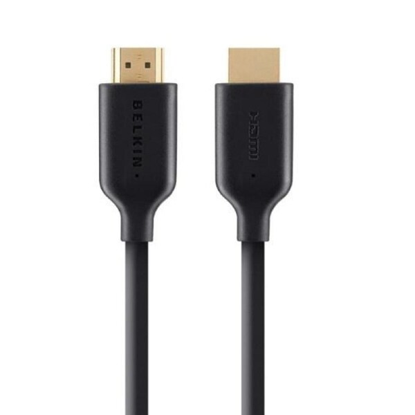 Belkin High Speed HDMI Cable With Ethernet 4K/Ultra HD Compatible (1M) - Black (F3Y021bt1M), 3D Compatible, 4K Cinema resolution, 2 Years Warranty
