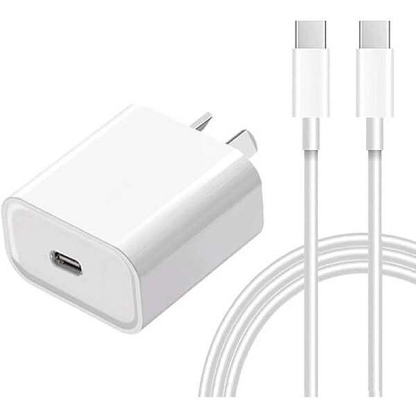 20W USB C Fast Charger for Android, Samsung, Google Pixel, Huawei, Xiaomi, Oppo PD Wall Charger + 2m/6FT USB C to C Charging Cable
