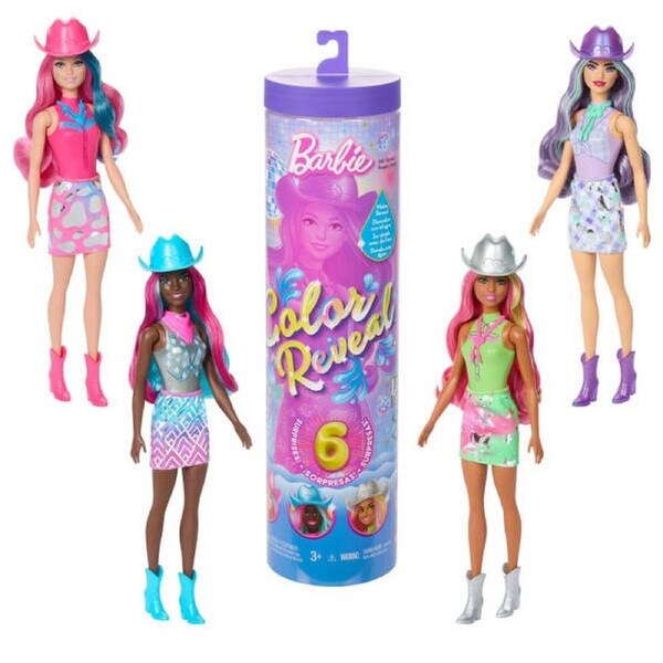 Barbie Color Reveal Groovy Series Doll — 6 Surprises in 1!