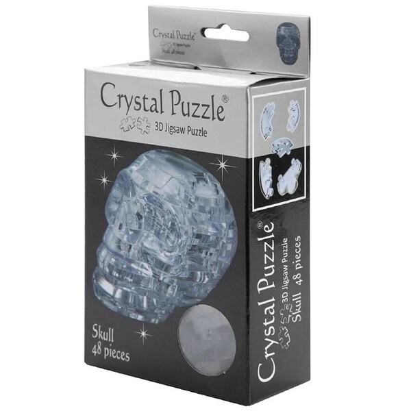 3D Crystal Puzzle - Clear Skull