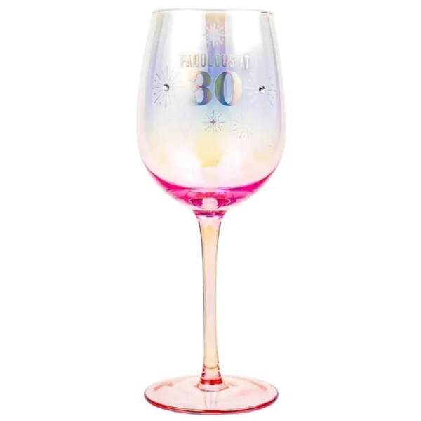 Holographic Wine Glass - 30th