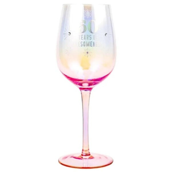 Holographic Wine Glass - 50th