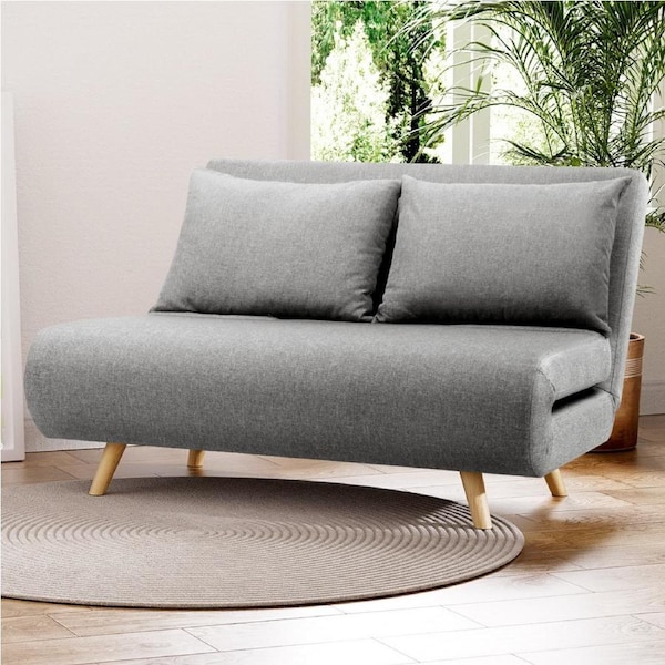 Artiss Sofa Bed Fold Out Recliner Couch Lounge Chairs Grey 2 Seater