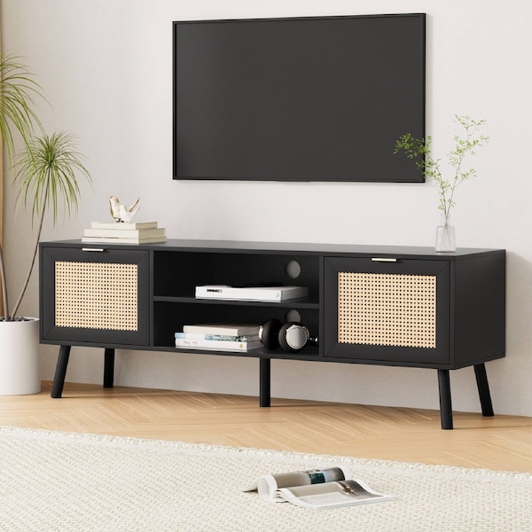 Artiss TV Cabinet Entertainment Unit Black