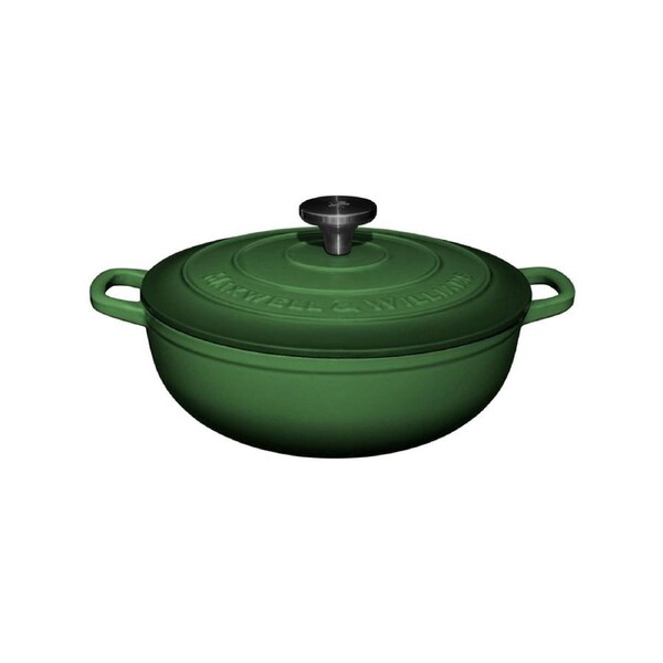 Maxwell & Williams Cast Iron 26cm Round Casserole Oven Safe Cookware 4L RG