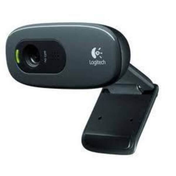 Logitech C270 3MP HD Webcam 720p/30fps Widescreen Video Calling Light Correc