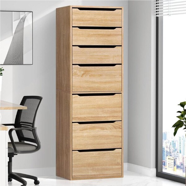 ALFORDSON Chest of 7 Drawers Office Storage Cabinet Tallboy Bedroom Wood