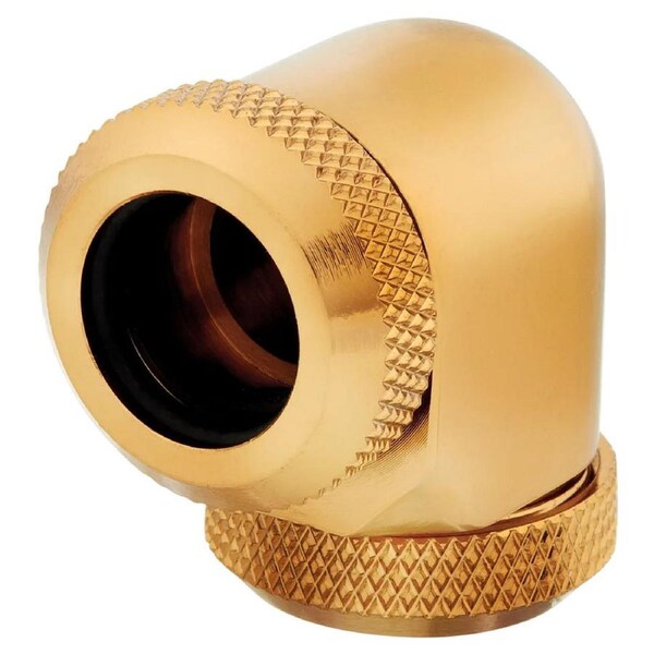 Corsair Hydro X Series XF HL 12mm OD 90 Deg Fittings Gold 2 Pk